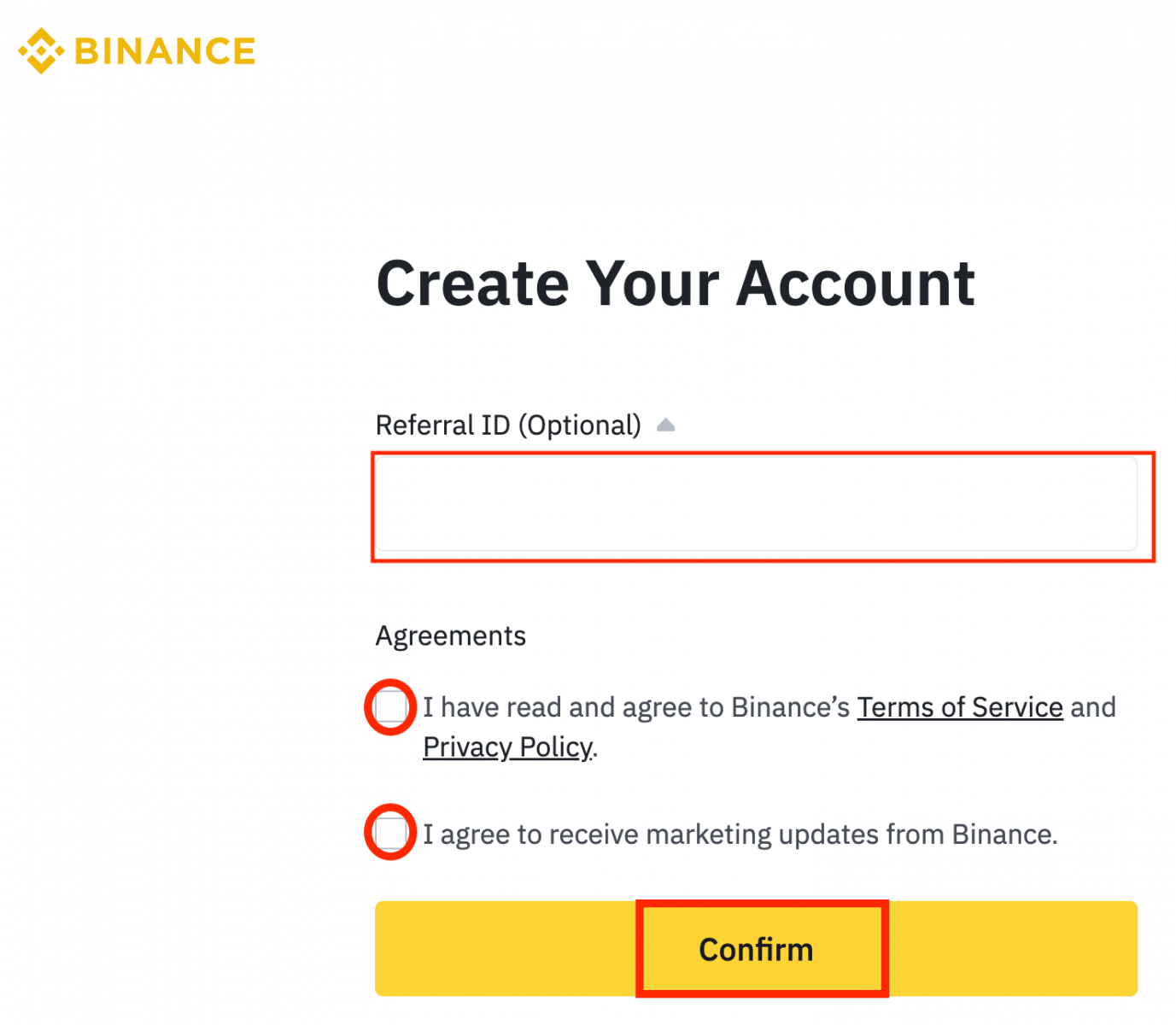 Jak zaregistrovat a ověřit účet v Binance Jak zaregistrovat a ověřit účet v Binance